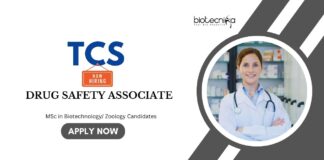 Biotechnology Jobs: TCS is Hiring Drug Safety Associate | Candidates wit MSc in Biotechnology Apply Now | TCS Career