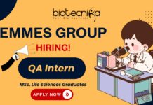 QA Intern at Emmes Group – quality assurance jobs for life science students