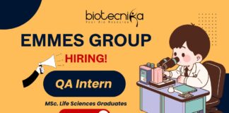 QA Intern at Emmes Group – quality assurance jobs for life science students
