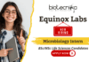 Microbiology internship at Equinox Labs for life science jobs and FSSAI internship experience