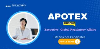 Global Regulatory Affairs Job at Apotex – Life Science Graduates Apply Now Regulatory Affairs Jobs: Apotex Hiring an Executive | Life Science Candidates Can Apply Now | Apotex Career | Life Science Jobs