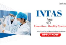 QC Jobs at Intas – Biotechnology Candidates Apply Now QC Jobs: Intas Hiring Executive - Quality Control | Biotechnology Candidates Can Apply Now for Intas Career | Biotech Jobs