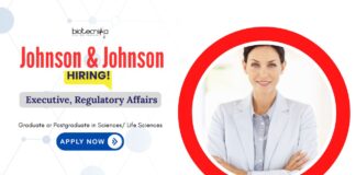Regulatory Affairs Jobs in India: Johnson & Johnson is Hiring an Executive | UG or PG Graduates Can Apply Now for Life Science Jobs