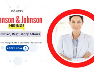 Johnson & Johnson Hiring Life Science Candidates For Regulatory Affairs Role – Apply Now Regulatory Affairs Jobs in India: Johnson & Johnson is Hiring an Executive | UG or PG Graduates Can Apply Now for Life Science Jobs