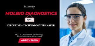 Molbio Diagnostics is Hiring An Executive – Life Science Graduates Apply Now Executive Jobs: Molbio Diagnostics is Hiring for an Executive Position | Apply Now for Biotech Career | Life Science Jobs