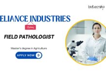 Agriculture Jobs in Reliance Industries – Master Degree Candidates Apply Now Agriculture Jobs: Reliance Industries is Hiring a Field Pathologist | Apply Now for Reliance career | Plant Pathology