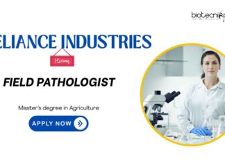 Agriculture Jobs in Reliance Industries – Master Degree Candidates Apply Now Agriculture Jobs: Reliance Industries is Hiring a Field Pathologist | Apply Now for Reliance career | Plant Pathology