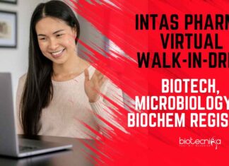 MSc Biochemistry Job Openings at Intas