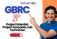 GBRC laboratory technician jobs 2025 – life science and research assistant recruitment