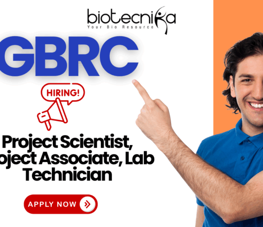GBRC laboratory technician jobs 2025 – life science and research assistant recruitment