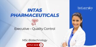 Quality Control Jobs at Intas Pharmaceuticals. MSc Biotechnology Candidates, Apply Now. Job in Ahmedabad. Careers in Biotechnology