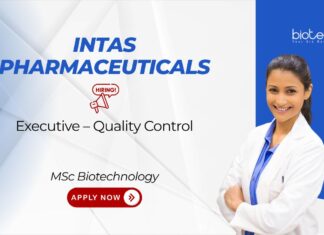 Quality Control Jobs at Intas Pharmaceuticals. MSc Biotechnology Candidates, Apply Now. Job in Ahmedabad. Careers in Biotechnology