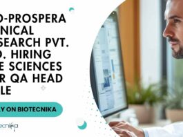 Life Sciences QA Jobs at Bio-Prospera Clinical Research Pvt. Ltd.