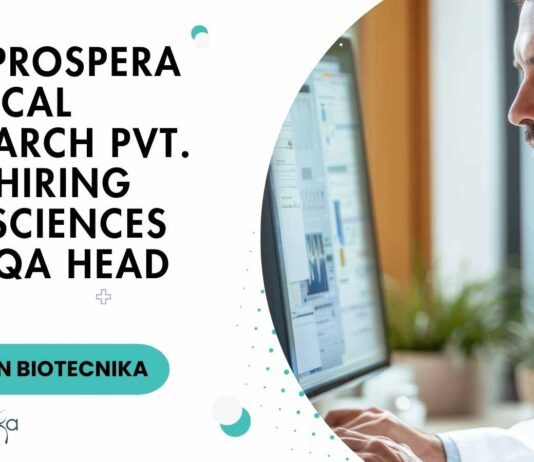 Life Sciences QA Jobs at Bio-Prospera Clinical Research Pvt. Ltd.