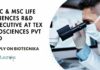 Life Sciences R&D Executive at Tex Biosciences Pvt Ltd, Apply on Biotecnika