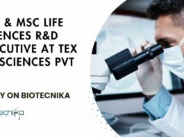 Life Sciences R&D Executive at Tex Biosciences Pvt Ltd, Apply on Biotecnika