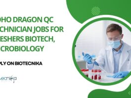 Biotech QC Technician Jobs at SoHo Dragon - Apply on Biotecnika