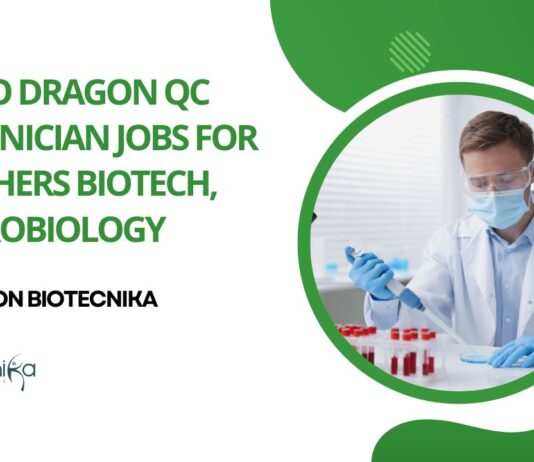 Biotech QC Technician Jobs at SoHo Dragon - Apply on Biotecnika