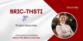 Project Associate Jobs at BRIC-THSTI, under CDSA. Life Sciences Candidates, Apply Now. Attend The Walk-in Interview