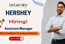 Food Technology Jobs: Assistant Manager Production at Hershey Assistant Manager Production at Hershey for food technology jobs and FMCG jobs