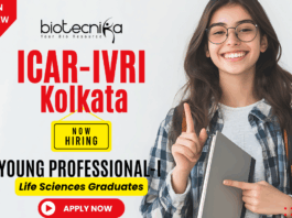 ICAR-IVRI Kolkata Young Professional Recruitment 2025 for research assistant jobs and life science job seekers.