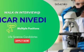 Research Jobs: ICAR NIVEDI Recruitment - Life Science Candidates Attend the Walk-In Interview | Life Science Jobs