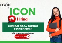 Clinical research jobs at ICON – Data Science Programmer role for life science jobs seekers and ICON career aspirants