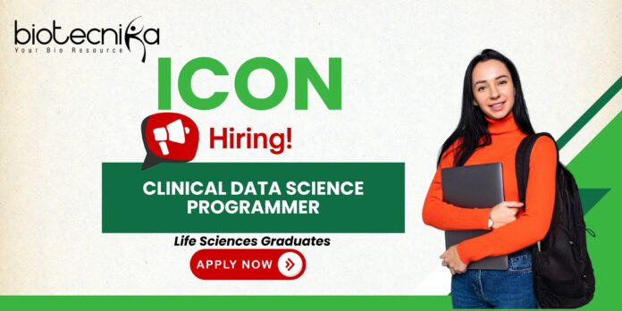 Clinical research jobs at ICON – Data Science Programmer role for life science jobs seekers and ICON career aspirants