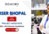 IISER Bhopal Project Associate jobs for life science students