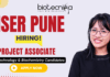 IISER Pune project associate jobs recruitment 2025 for life science candidates