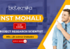 INST Mohali Project Research Scientist-I recruitment 2025 – research jobs in biotechnology and life sciences