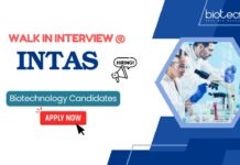 Biotechnology Jobs: Walk In Interview At Intas | Candidates with MSc/MTech/ PhD in Biotechnology Can Register Now for Intas Career