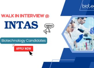 Biotechnology Jobs: Walk In Interview At Intas | Candidates with MSc/MTech/ PhD in Biotechnology Can Register Now for Intas Career