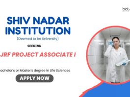 Project Associate Jobs: JRF Vacancy at Shiv Nadar Institution - Seeking JRF Project Associate I | Apply Now for Life Science Career
