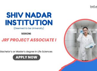 Project Associate Jobs: JRF Vacancy at Shiv Nadar Institution - Seeking JRF Project Associate I | Apply Now for Life Science Career