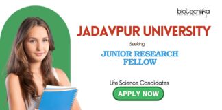 Jadavpur University Recruitment: Junior Research Fellow Vacancy | Life Science Candidates Apply Now | Life Science Research