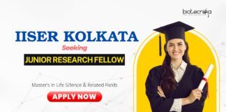 IISER Kolkata Seeking Junior Research Fellow (JRF) | Apply Now for Life Science Research | Walk In Interview for Life Science Graduates