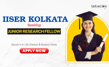 JRF Vacancy at IISER Kolkata – Life Science Candidates Apply Now IISER Kolkata Seeking Junior Research Fellow (JRF) | Apply Now for Life Science Research | Walk In Interview for Life Science Graduates