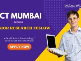 ICT Mumbai Seeking Junior Research Fellow (JRF) | MSc/ MTech Biotechnlogy or Related fields Apply Now for Life Science Research | JRF Vacancy