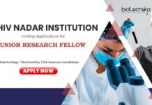 Shiv Nadar Institution seeking Junior Research Fellow - Life Science Graduates Apply Now | Shiv Nadar Career | Life Science Research