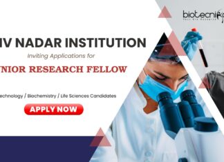 Shiv Nadar Institution seeking Junior Research Fellow - Life Science Graduates Apply Now | Shiv Nadar Career | Life Science Research