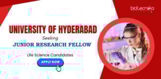 UOH Recruitment: UOH Seeking a Junior Research Fellow | Masters in Life Sciences Can Apply Now for Life Science Research