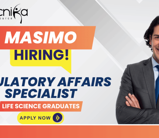Masimo regulatory affairs jobs – Regulatory Affairs Specialist for biotech and life sciences careers