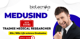Medusind trainee medical researcher job for life science jobs and medical research