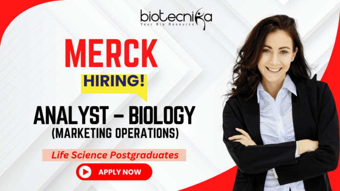 Analyst Biology Marketing Operations job at Merck for Life Science Jobs and biotech job seekers.