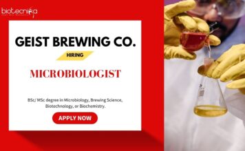 Microbiology Jobs: Geist Brewing is Hiring a Microbiologist in Bengaluru | Apply Now for Life Science Jobs