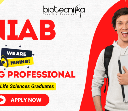 NIAB Recruitment Young Professional-II biotechnology jobs agricultural sciences jobs