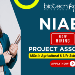 NIAB recruitment 2025 Project Associate II for research associate jobs and life science jobs.