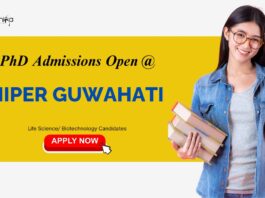 PhD Admissions Open At NIPER Guwahati - Life Science Candidates Apply Now | Life Science career