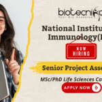 NII Senior Project Associate Recruitment 2025 – Life Science Research Job NII recruitment Senior Project Associate for life science jobs and research associate jobs